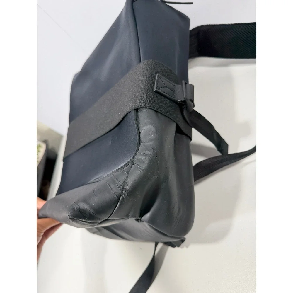 Y-3 Yohji Yamamoto Qasa Small Backpack Black Noir Neoprene Bag NEW with flaw